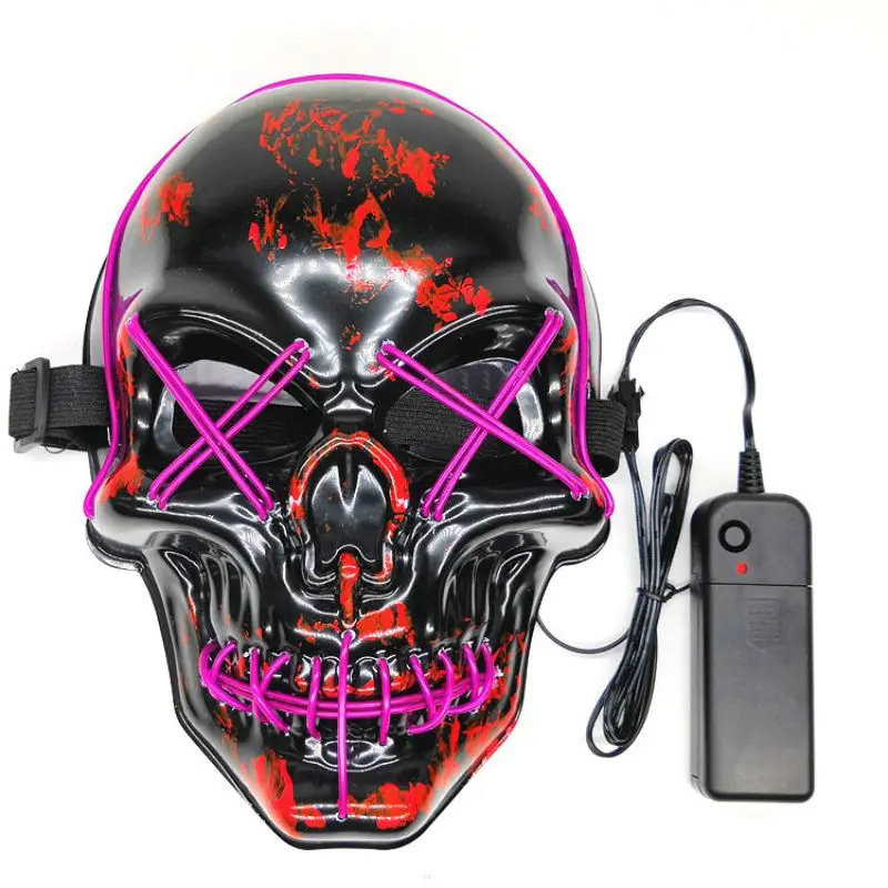 

Demon Ghost Face Glowing Mask Party Performance Night Light Mask Halloween Masquerade Night Light Mask