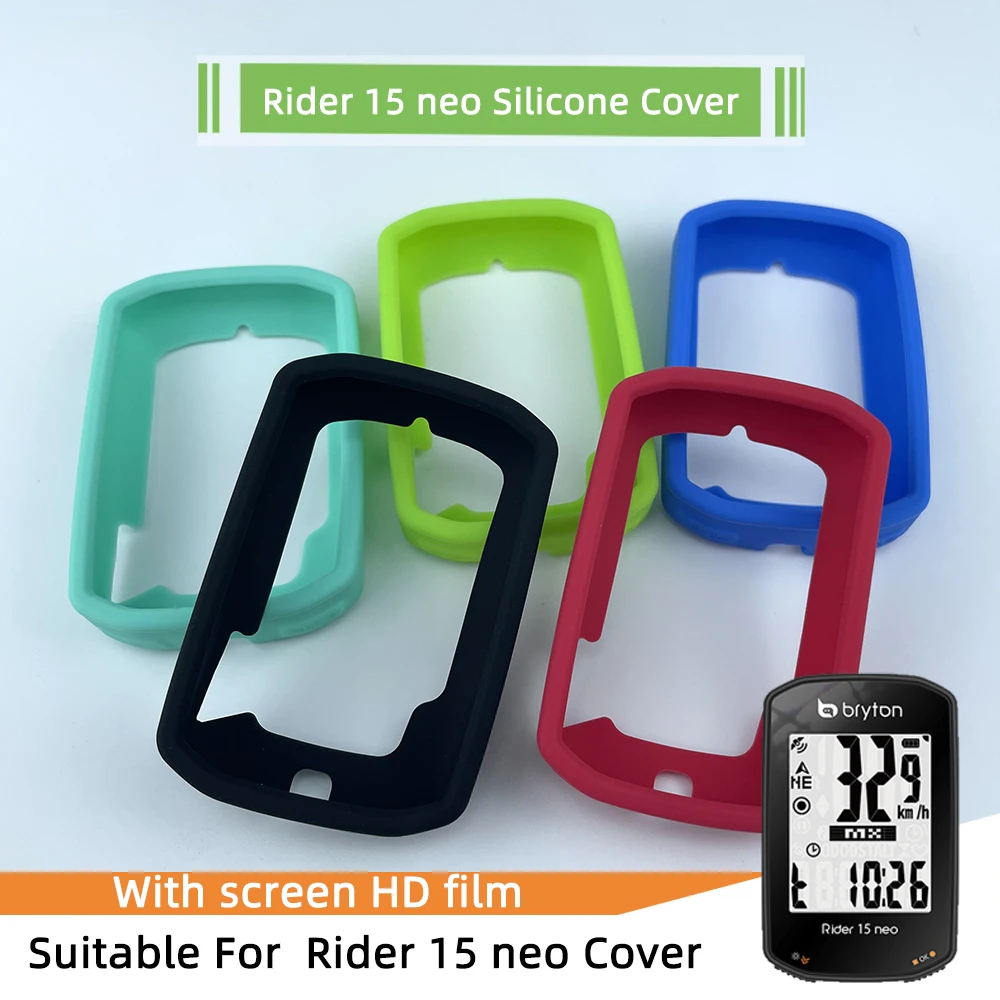 Bryton Rider 15 Neo Case Bike Computer Cover In Silicone Custodia Protettiva In Gomma Per Cartoni Animati + Pellicola Hd (Per Bryton Rider 10 15)