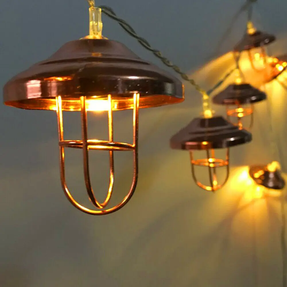 レトロなスタイルのLEDライトガーランド,電池式,錬鉄製,ピンク