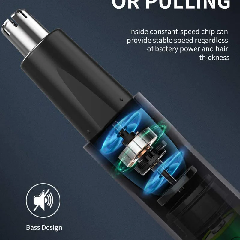 Kemei Portable Nose Ear Hair Trimmer Micro USB Charging 3-in-1 Eyebrow Beard Trimmer for Men and Women Pain-Free Lightweight 5
