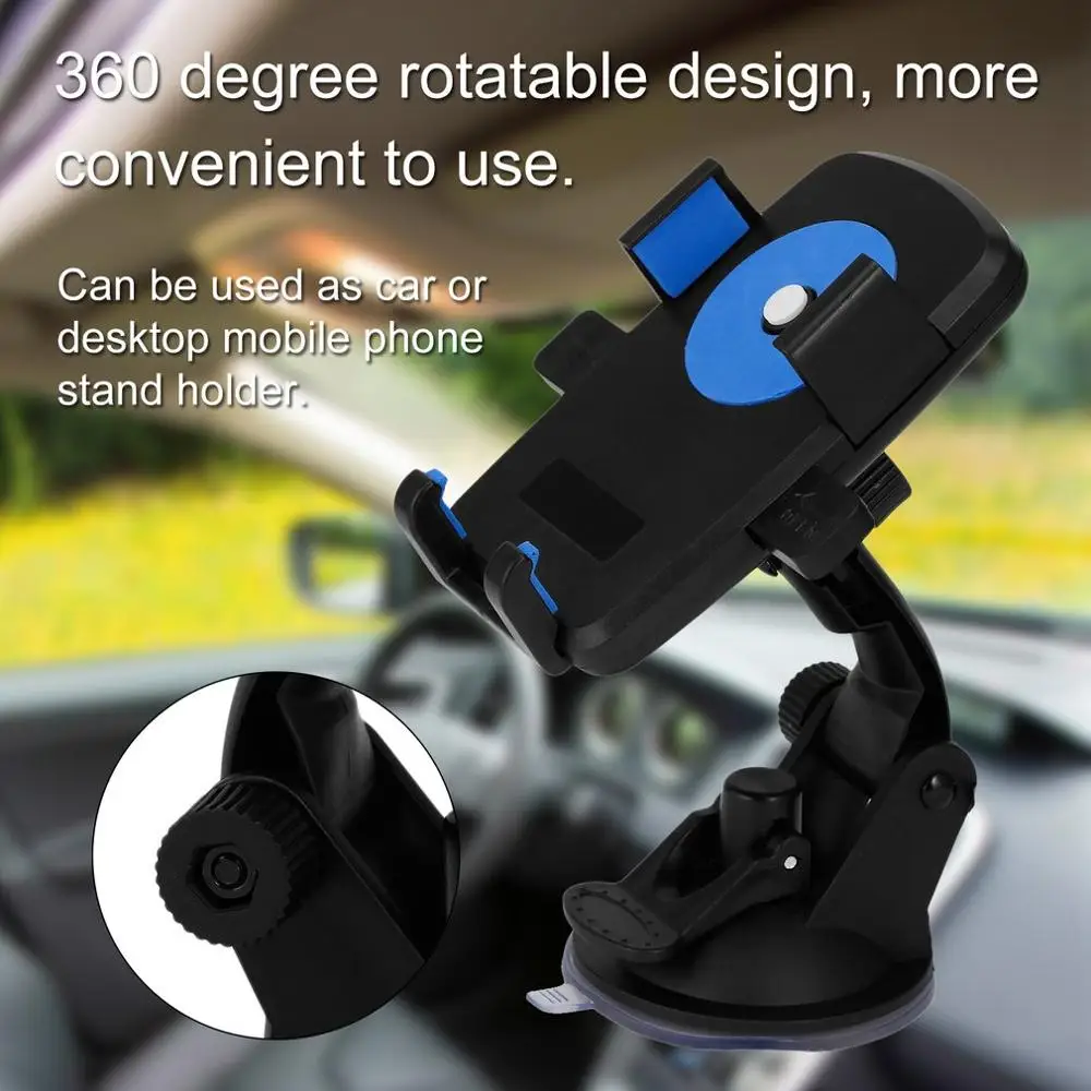 

New Universal Rotatable Strong Suction Mobile Phone Stand Holder Desktop Car Vehicles Cell Phone Racks Accessory