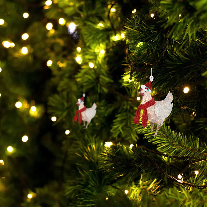 Bsa Christmas Ornament 2022 4Pcs Christmas Scarf Chicken Ornaments 2022 Christmas Tree Decorations  Christmas Ornament Personalized Product For Family U2 - Aliexpress Home &  Garden