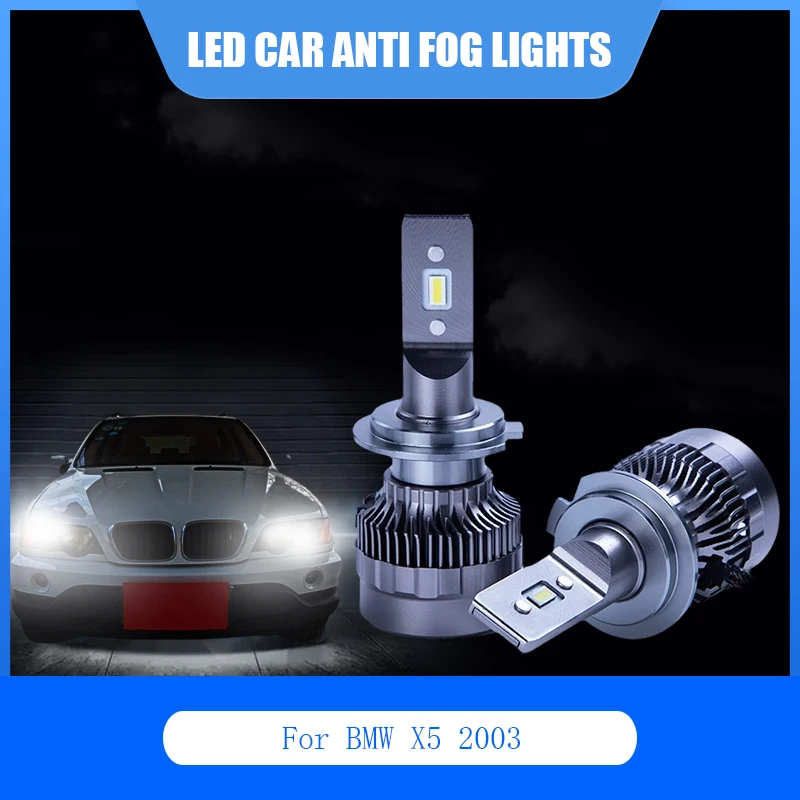 2Pcs For BMW X5 2003 LED Car Lights Anti Fog Lamp H7 9005 6000K 12V Light Headlight Bulbs Kit | Автомобили и мотоциклы