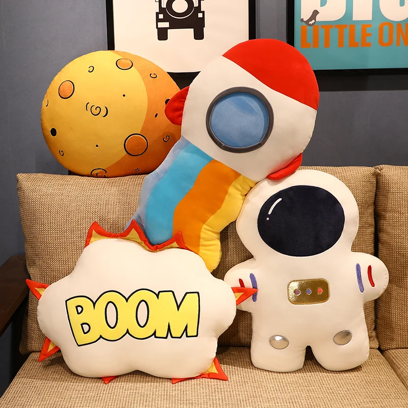 

New Cartoon Plush Astronaut Spaceship Toy Stuffed Soft Doll Kids Toys Creative Toys Pillow Cushion Children Gift Home Decor
