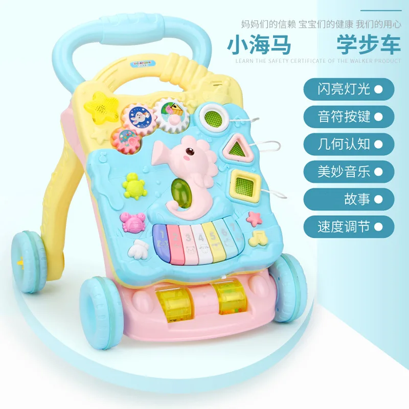 

Walker Baby Walker Deconstructable Drawing Board Keys Early Education Multi-functional Speed Governing Light Music 9 Months