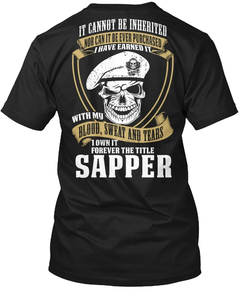 Мужская футболка I own the title Sapper женская | одежда