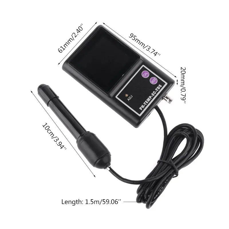 

pH Temperature EC TDS Meter Tester Water Quality Analyzer 4-in-1 Online Monitor N1HF