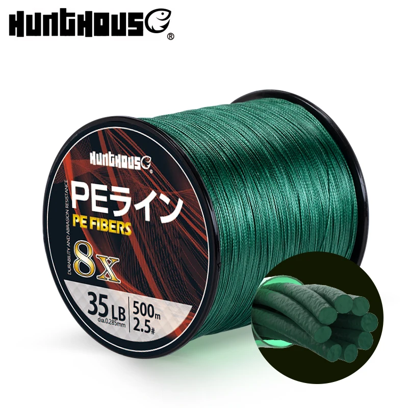 

Hunthouse PE Braided Fishing Line 8 Stands Super Strong fishing braid line Multifilament PE Line 300m 500m 1000m 8X Smoother