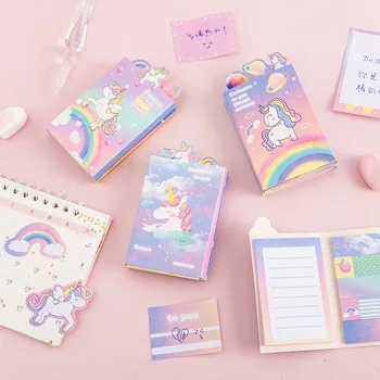 

Happy Cloud Unicorn 6 Folding Memo Pad N Times Sticky Notes Memo Notepad Bookmark Gift Stationery