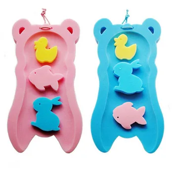

2 Colors Infant Baby Bath Sponge Mat Baby Tubs Non-slip Cute Cartoon Bath Mat For Baby Care Bathroom Accessories Shower Products