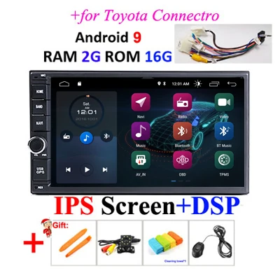 TOYOTA2G 16G IPS DSP Ips DSP 4G 64G 2 din Android 9,0 автомобильный мультимедийный плеер видео gps навигация головное устройство в тире автомобильный ПК стерео радио без dvd obd2 FM - Цвет: TOYOTA2G 16G IPS DSP