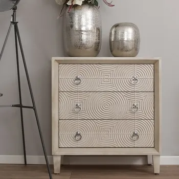 

Decorated-47403 Comfortable Wood C/3 Drawers _ 80x40x85, 5cm-madera: