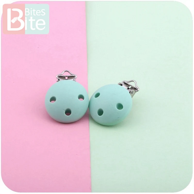 1pc Silicone Pacifier Clips Baby Teether Animal Food Grade Perle Silicone Nipple Holder Rodent Soother Clasp Childen'S Goods Toy - Цвет: green silicone clip