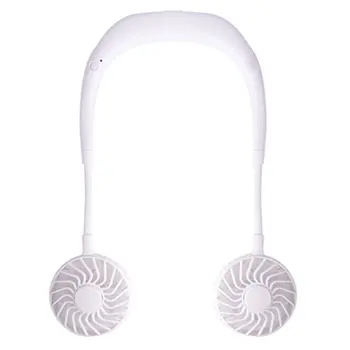 

Mini Hanging Neck Fan USB Rechargeable Portable Hanging Cooler Wearable Lazy Sport Fan Headphone Design Outdoor For Travel Sport