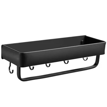

Bathroom Shelves with Towel Bar,Wall Mounted Shower Storage Shelves Organizer for Bathroom,Kitchen