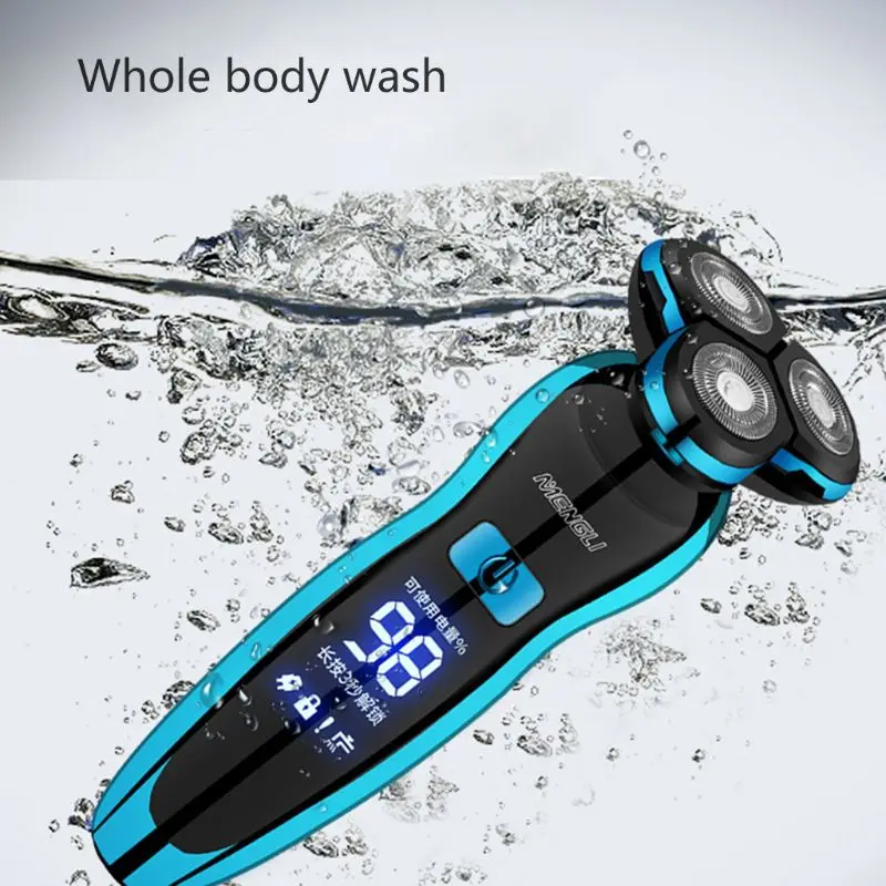 Electric Razor Electric Shaver Rechargeable Shaving Machine for Men Beard Razor Wet-Dry Dual Use Water Proof Fast Charging 4