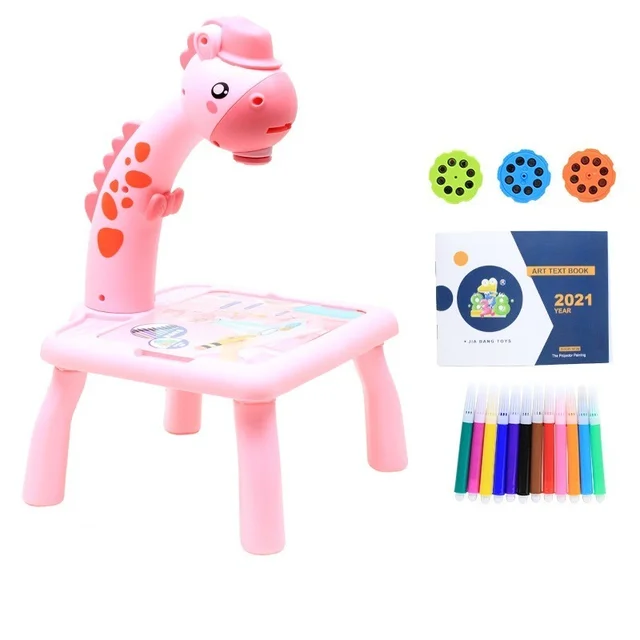 Mini Led Projector Art Drawing Table Light Toy for Children Kids Painting Board Small Desk Educational Learning Paint Tool Craft 4