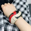 KAYMEN New Arrivals Big Statement Cuff Bracelet Fashion Enamel Bangle Gold Plated Cuff Bangle for Women Girls 4