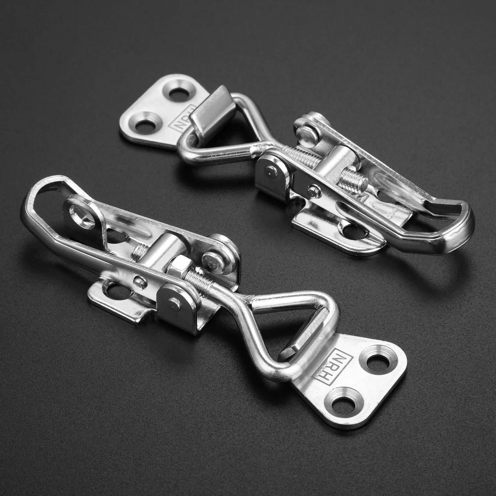 Litensh Chiusura a molla in acciaio inox con viti, chiusura a leva da 56 mm, chiusura