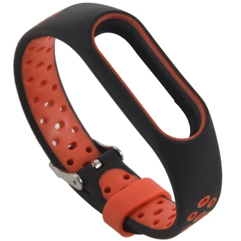

Lightweight Ventilate TPE Wrist Strap Wristband Bracelet For Xiaomi Mi Band 2 Red + Black