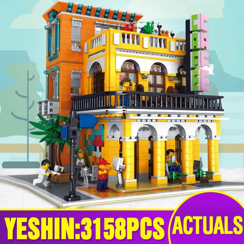 Compatíveis com o Café Blocos de Construção Kits de Montagem Lepining Street Building Brinquedos Havana Brilhando Modelo Crianças Presentes Natal Moc