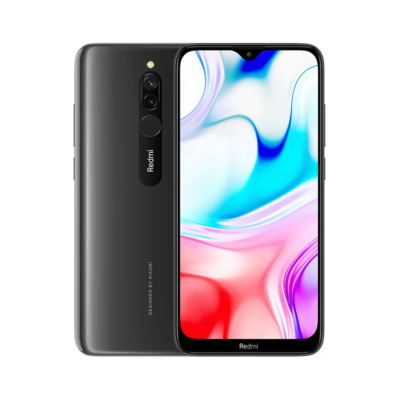 Смартфон Xiaomi Redmi 8 с глобальной прошивкой, 3 ГБ, 32 ГБ, Восьмиядерный процессор Snapdragon 439, двойная камера 12 Мп, мобильный телефон, 5000 мАч - Цвет: Black