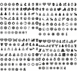 Lot de flocons de neige, flocons de neige, ornement, arbre, flocons de noël, en forme de flocons, CNC 255, CDR DXF, dessins découpés au Laser 2D 