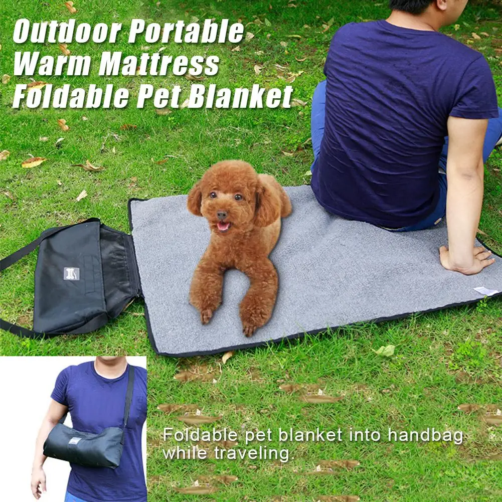 

Floor Mattress Indoor Warm Outdoor Portable Pet Blanket Super Soft Cat Mats Puppy Reversible Throw Sleeping Foldable Dog Travel
