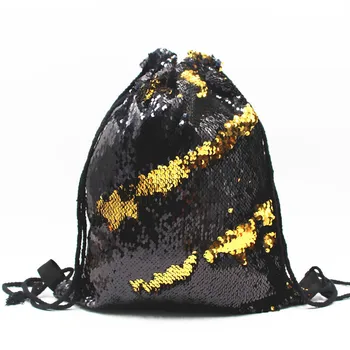 

Sequin Drawstring Bags Reversible Shining Sequin Women Handbag Glittering Shoulder Bags for Girls Women Back Bag Shoulder Bags