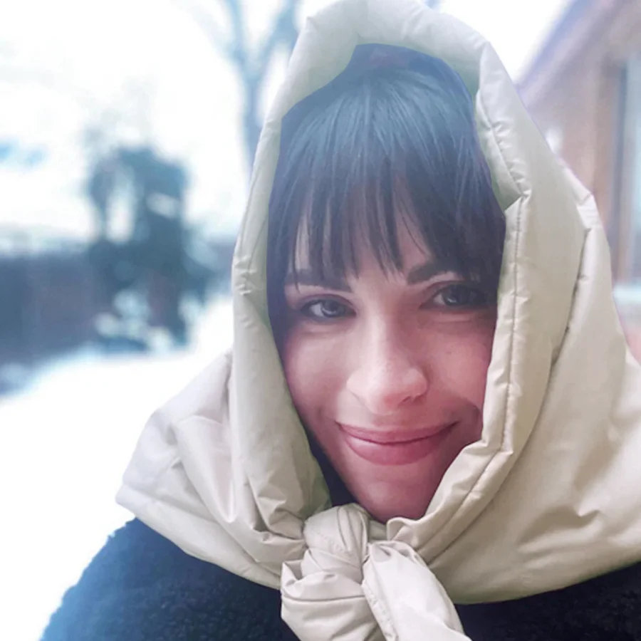 Fashion Top Head Hood Scarf-hood Winter Scarves Woman Quilted Puffy Headscarf Casual Solid Keep Warm Shawls Windproof Hijab 4