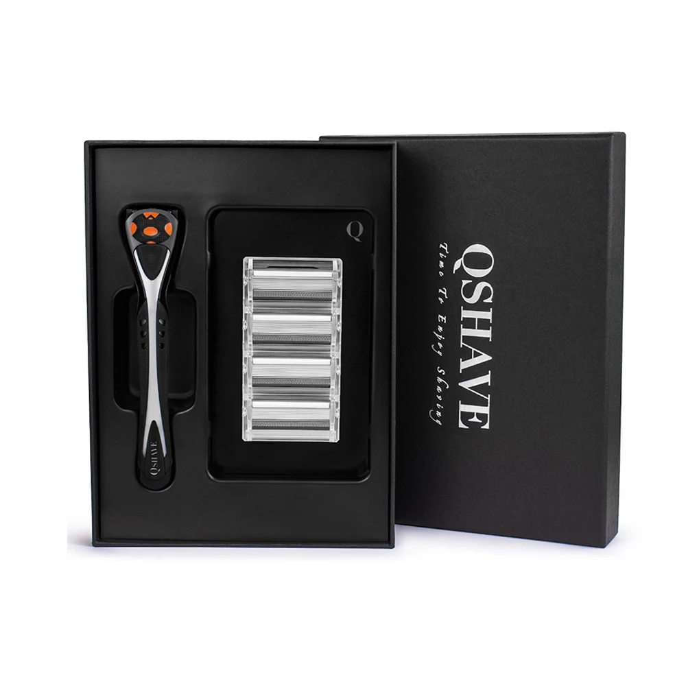 Ручная бритва Qshave Black Spider Man с красивой подарочной коробкой дизайн вашего имени на