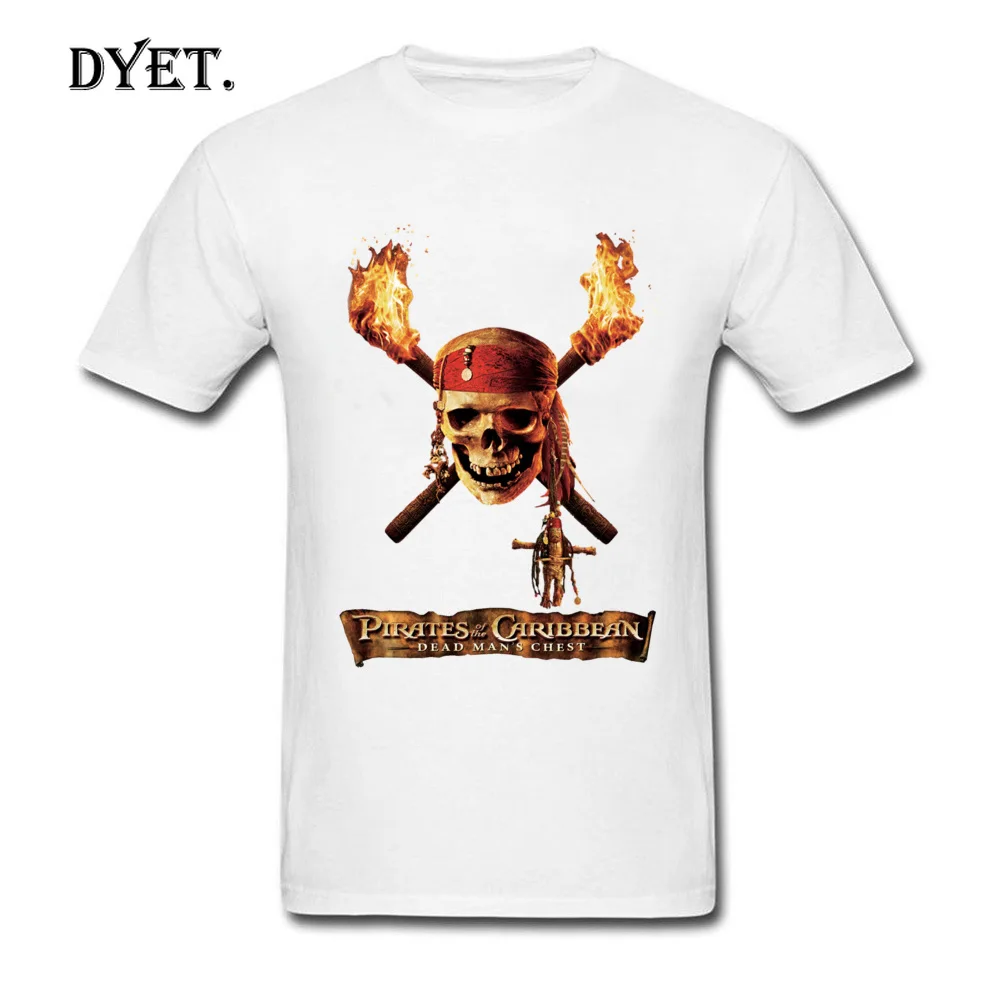2018 Latest Pirates Of The Caribbean Skull T-Shirt Daring Hunter T Shirt For Men Cool Fashion Tshirts Colorfast Not Button |