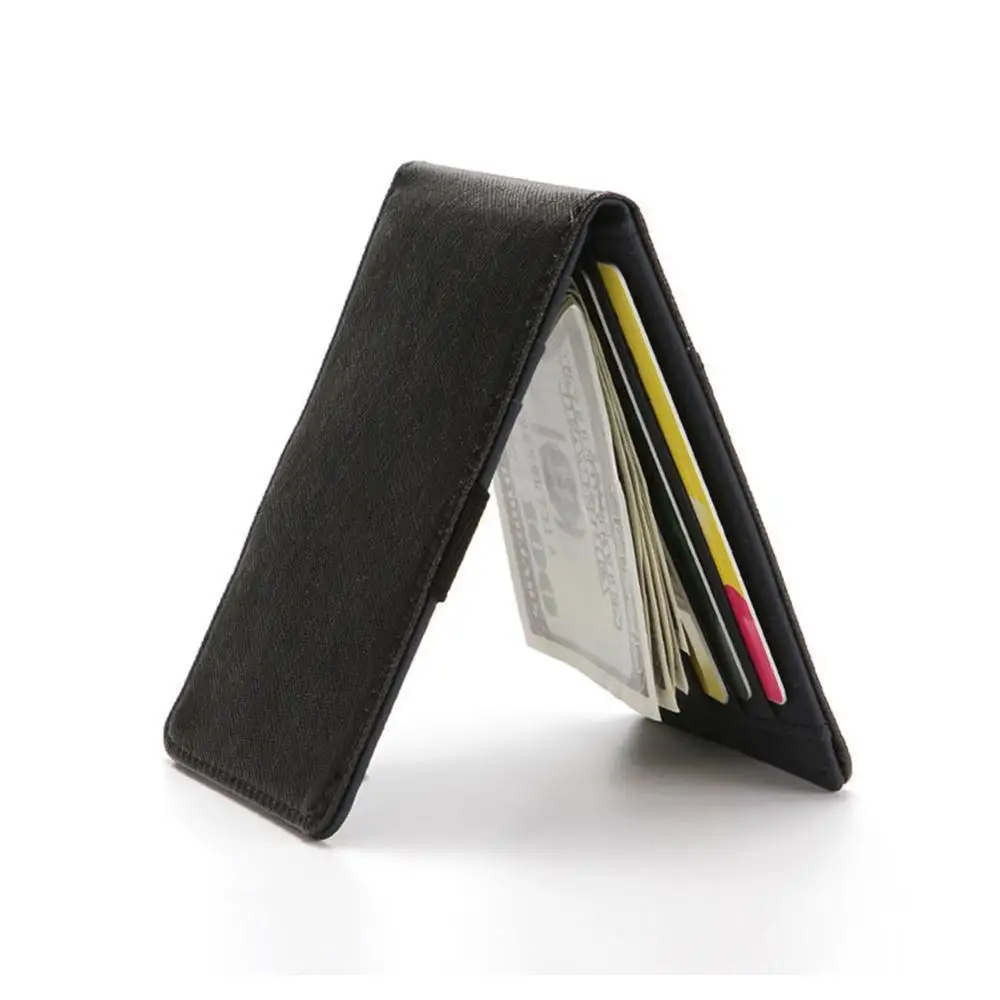 Men Credit Card Holder Minimalist RFID Blocking Wallet Card Holder Slim Wallet RFID Blocking Men Secure Faux Leather Bag Wallets