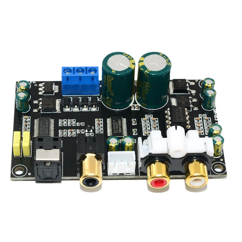 Оптический коаксиальный аудио декодер Cs8416 Cs4398 чип 24Bit192Khz Spdif коаксиальный оптоволоконный Dac декодер для усилителя