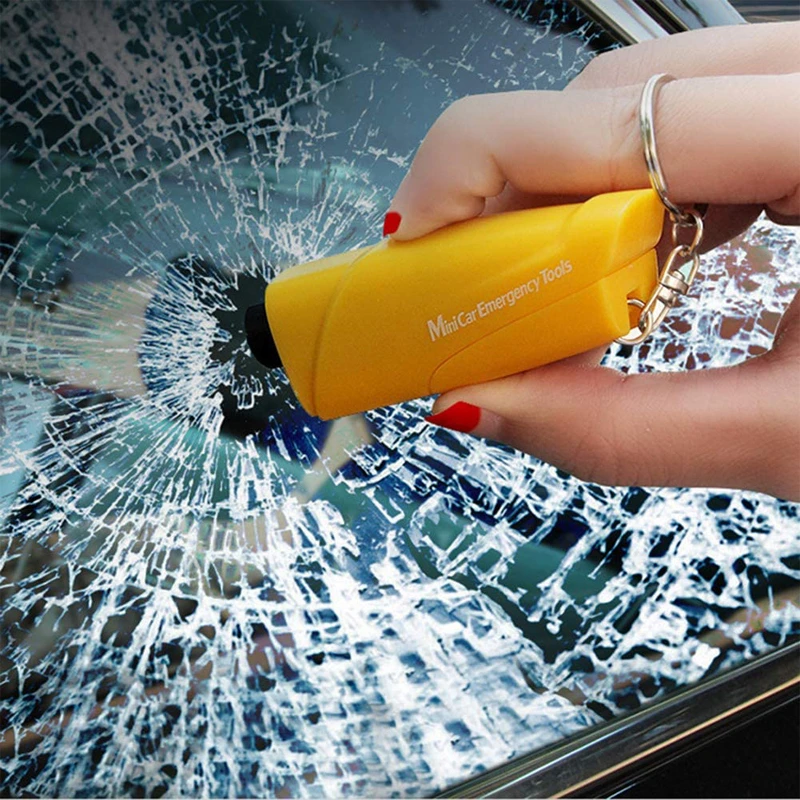 

Portable Seat Safety Hammer Car Emergency Glass Window Breaker Life-Saving Escape Rescue Tool Auto Seat Belt Cutter Keychain