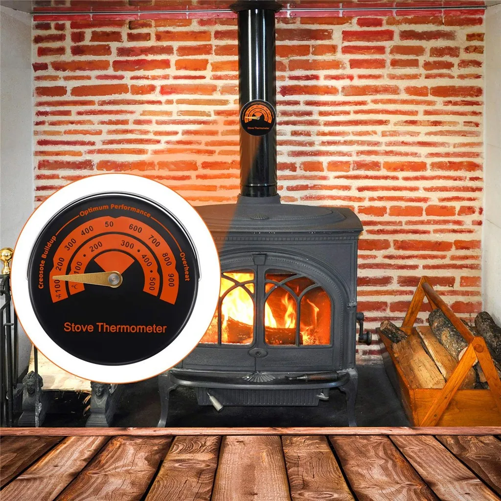 

Stove Thermometer Meter Stove Flue Tube Thermometer Fireplace Accessories Convenient Home Daily Necessities #20191116