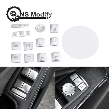 

NSModify Car Window Switch Lift Button Cover Trim Decoration Sticker For Mercedes Benz W204 ABCE GLA CLA GLK GLE Class W204 W212