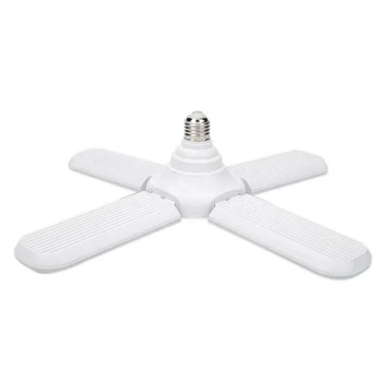 

ABSS-E27 LED Bulb Foldable 4 Fan Blade Lights 60W LED Lamp Super Bright White 6500K for Indoor Home Ceiling Light 96-265V SMD283