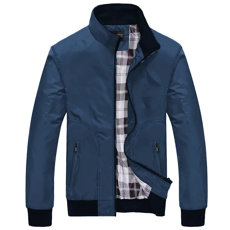Mens Jackets Autumn Casual Coats Solid Color Jacket Mens Windbreak Stand Collar Slim Jackets Male Bomber Jackets M-4XL Mens Jackets Autumn Casual Coats Solid Color Jacket Mens Windbreak Stand Collar Slim Jackets Male Bomber Jackets M-4XL