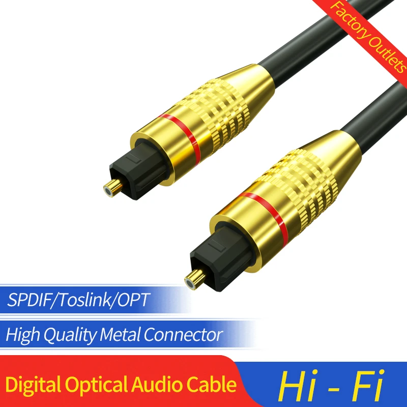 Оптоволоконный оптический аудиокабель Optic Toslink SPDIF 1 5 м для усилителей Blu-Ray