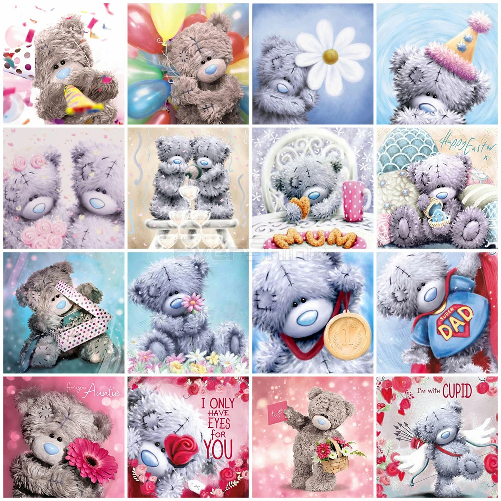 EverShine Diamond Painting Full Drill Square Bear Cross Stitch Embroidery Sale Cartoon Handwork Art Wall Decoration | Дом и сад