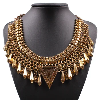 

New Arrival Design Fashion Alloy Necklace Vintage Chain Pendant Statement Chunky Necklace For Women Jewelry Wholesale