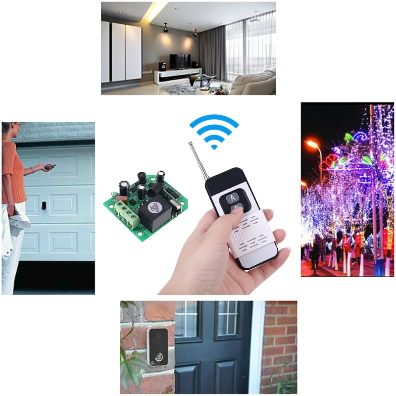 

mid power AC85V-250V Single Light Lamp Switch 2 Channel Wireless Remote Control