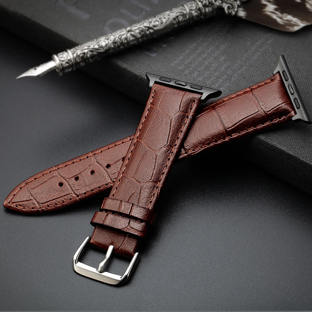 Ремешок из натуральной коровьей кожи для Apple Watch 38 мм 42 Series 1 2 3|strap for apple watch|watchband