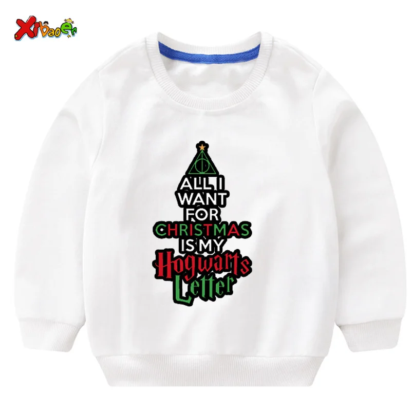 Рождественская одежда для детей, детские рождественские костюмы, свитшоты, Детские хлопковые рубашки, свитер для новорожденных девочек с надписью