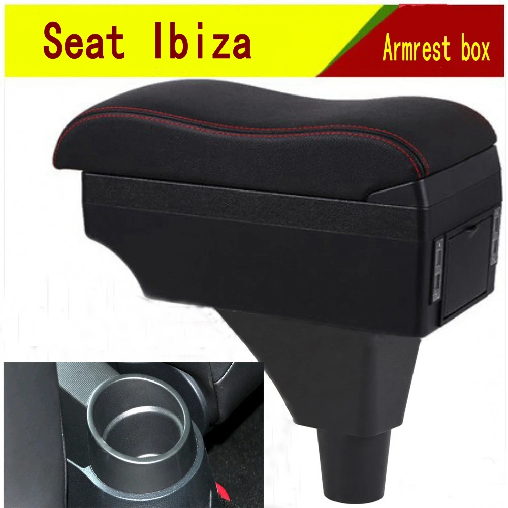 for seat ibiza armrest box center console central store content storage box with cup holder products arm rest armrests aliexpress