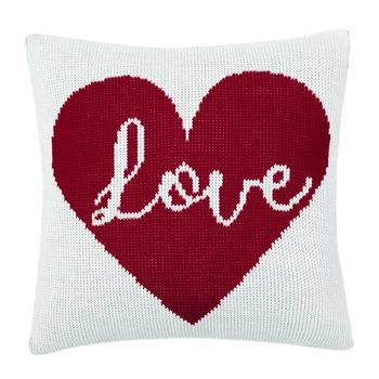 

Knitted pillow case "Ethel" Heart, 35x35 cm, 100% polyester 3823883