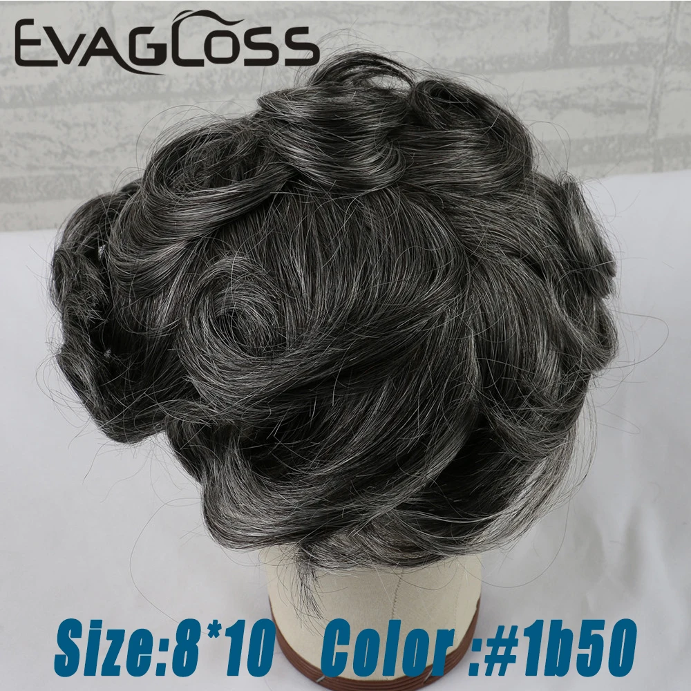 EVAGLOSS накладки из искусственных волос Для мужчин s 0 06 08 мм V Петля PU искусственной