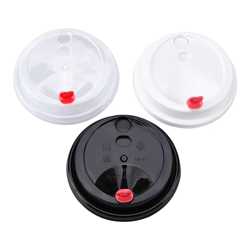 50pcs 9cm 9.5cm caliber disposable plastic red love covers milk tea coffee soy hot hot drink cup lids3