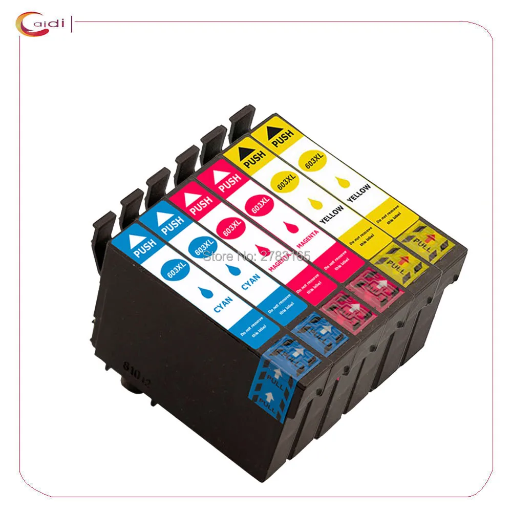 6 цветов T603 603XL-совместимый картридж с чернилами для принтера Epson Expression Home XP-3100 XP-4100 XP-2100 XP-2105 XP-3105 XP-4105 принтер